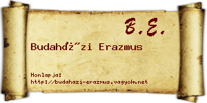 Budaházi Erazmus névjegykártya